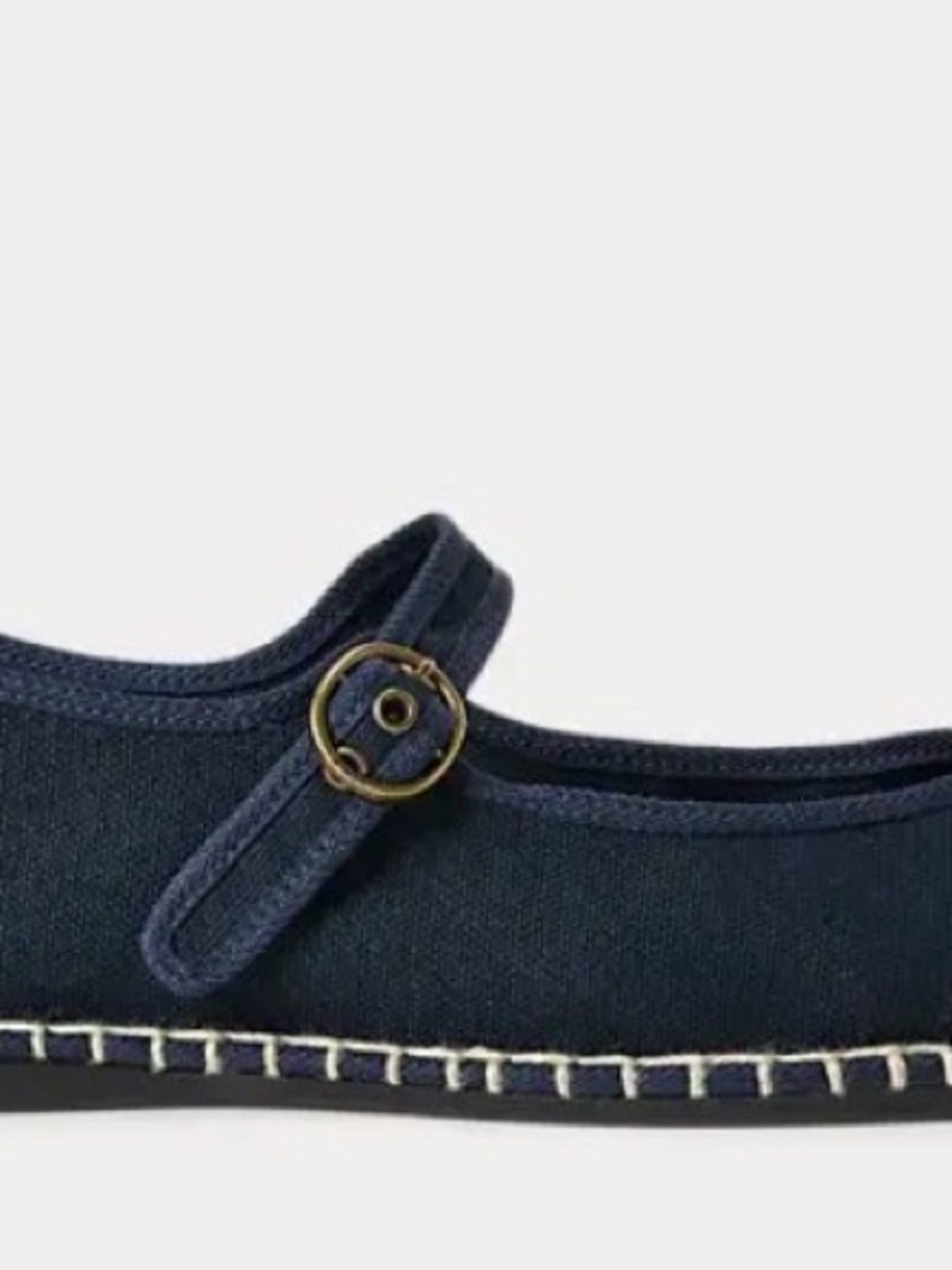 RALPH LAUREN canvas mary jane espadrille. NWOB $368 Sz 11B Made in Spain,